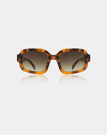 Store havana firkantet A.Kjærbede solbriller - foran