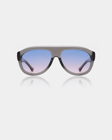 Store grå aviator A.Kjærbede solbriller med farvet glas - foran