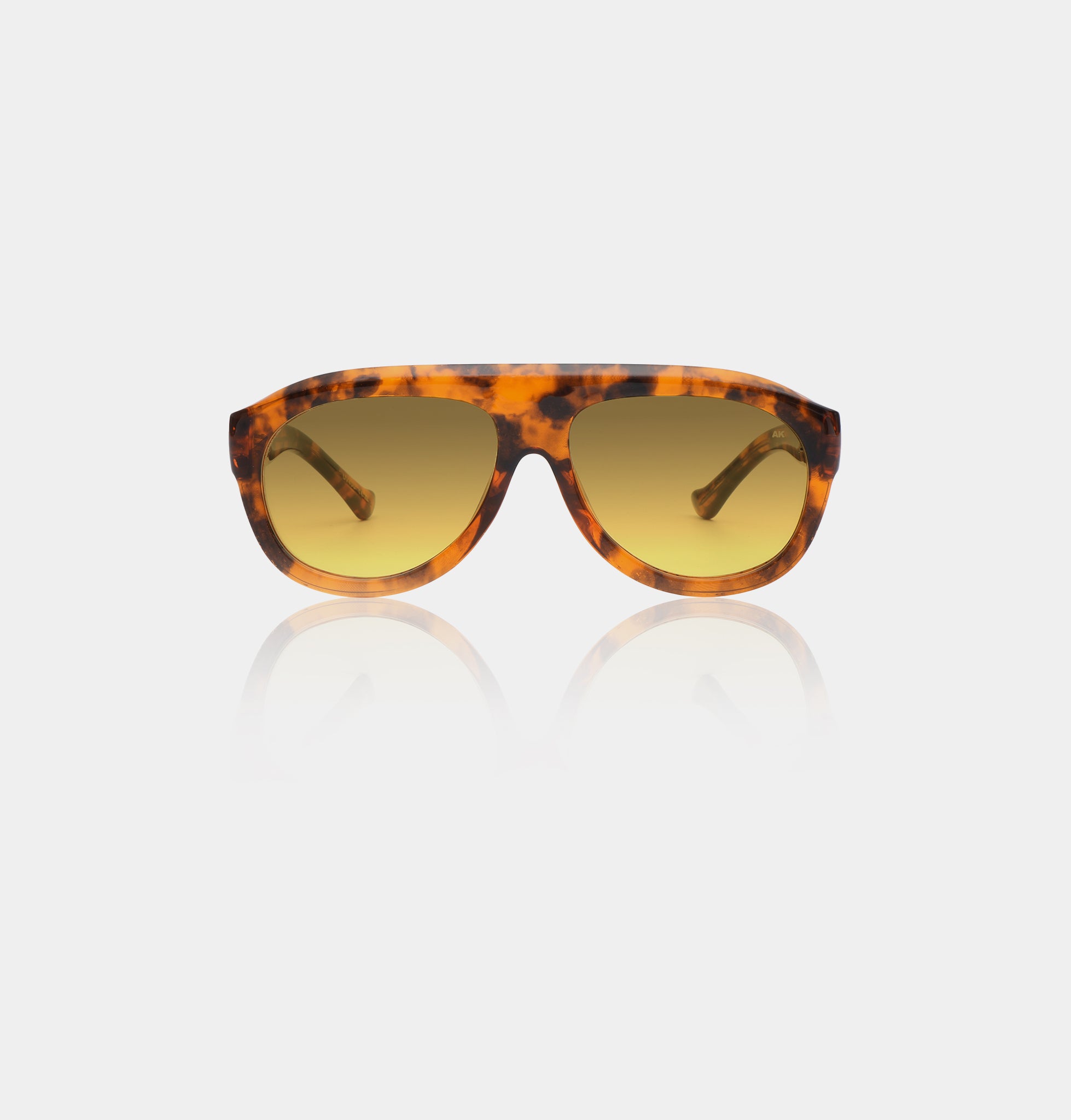 Store havana aviator A.Kjærbede solbriller med brun linse